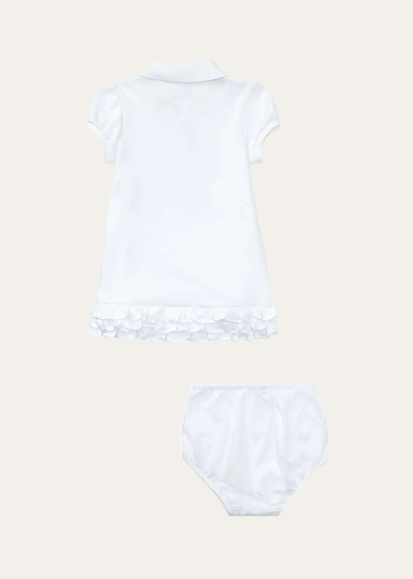 Polo Ralph LaurenCupcake Ruffle Hem Polo Dress With Bloomers, Size 6M-18 M