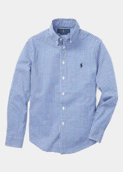 Polo Ralph LaurenPoplin Woven Gingham Sport Shirt, Size S-XL