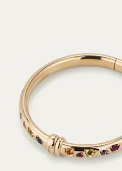 Pomellato18K Rose Gold Iconica Bangle Bracelet with Various Stones