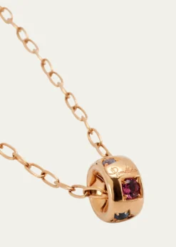 Pomellato18K Rose Gold Iconica Fancy-Set Multi Gemstone Pendant Necklace