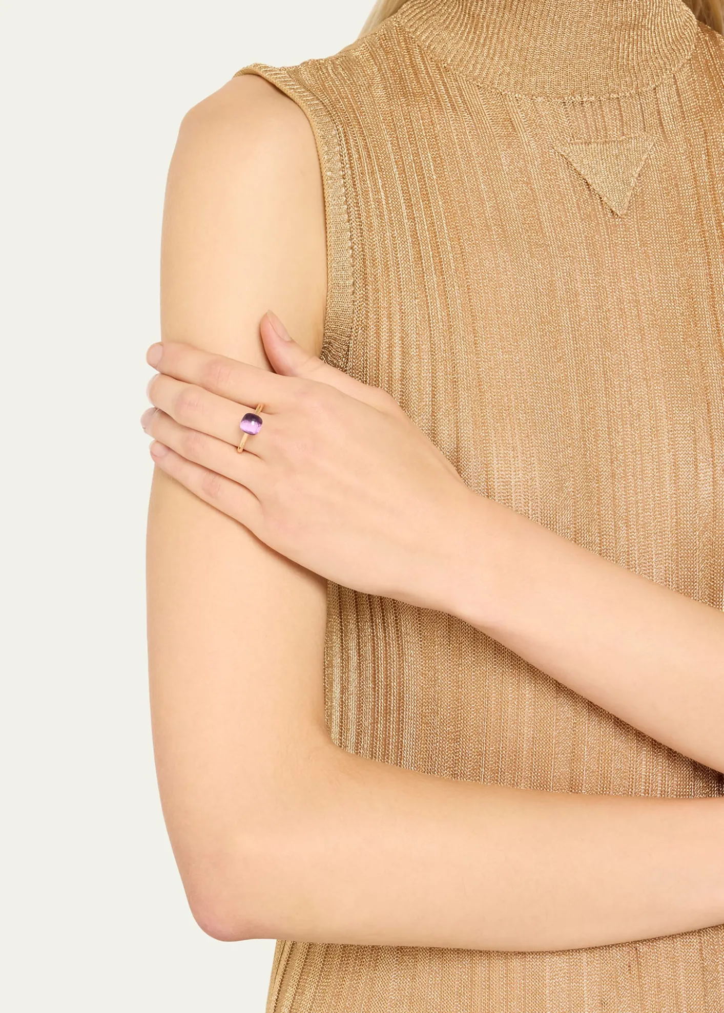 Pomellato18K Rose Gold Nudo Petit Amethyst Ring