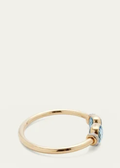 PomellatoNudo Classic and Petit Rose Gold Bangle with Sky Blue Topaz, Size M