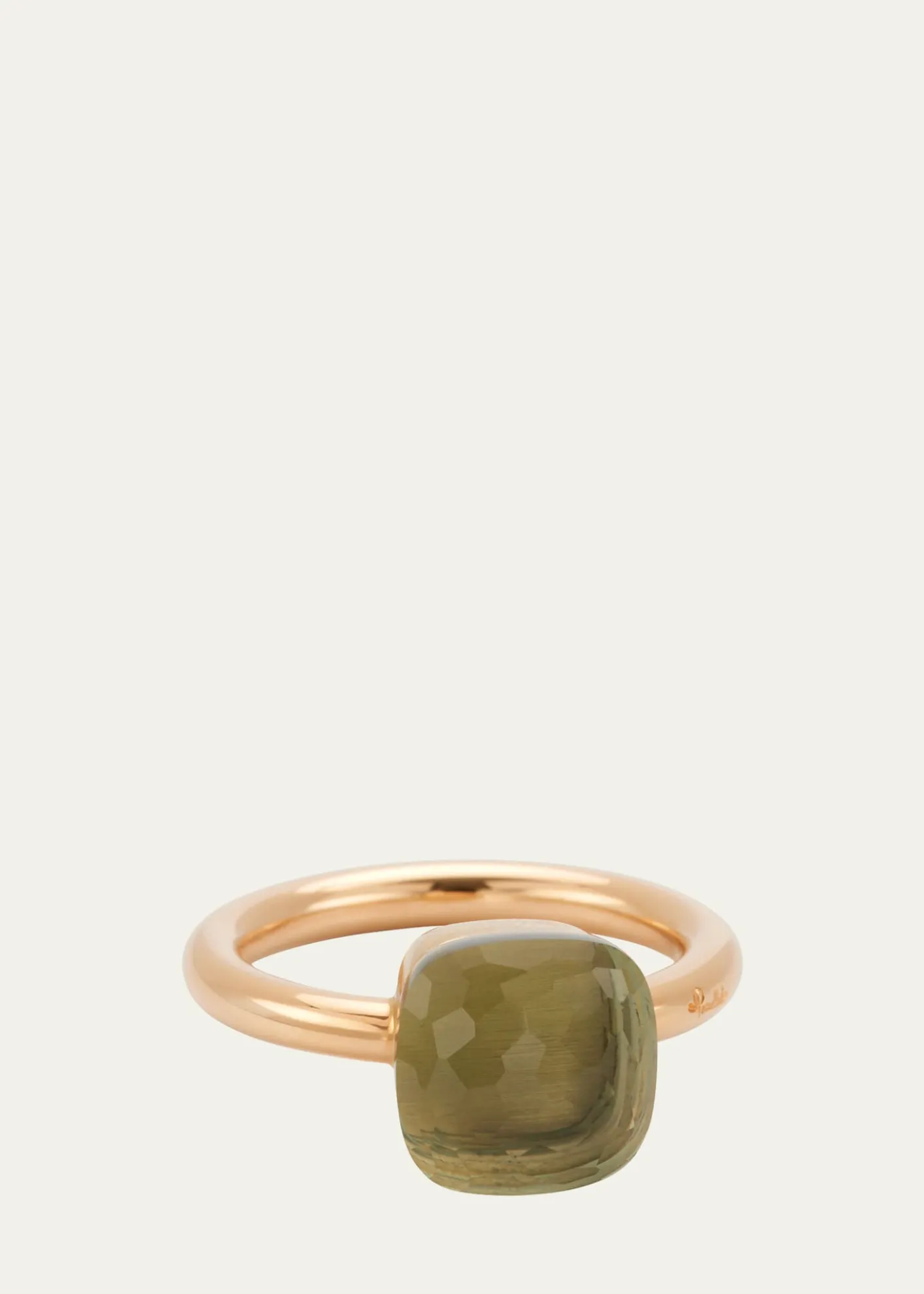 PomellatoNudo Classic 18k Rose Gold Prasiolite Ring