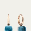 PomellatoNudo 18K Rose Gold Blue Topaz Drop Earrings