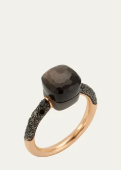 PomellatoNUDO Petite 18k Gold/Titanium Ring with Obsidian & Black Diamond
