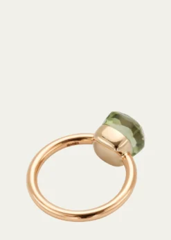 PomellatoNudo Petite Rose & White Gold Ring with Prasiolite