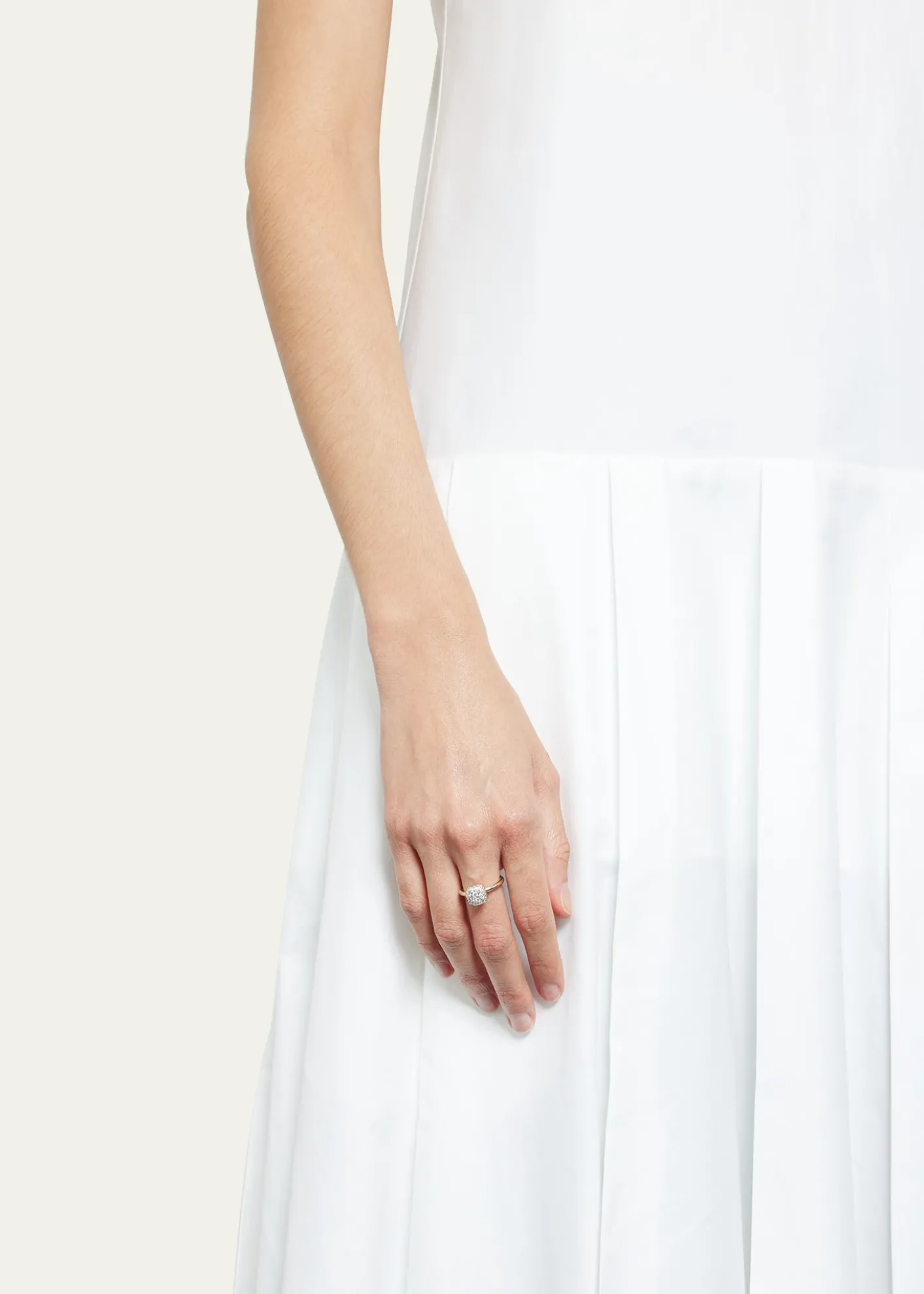 PomellatoNudo Solitaire 18K Gold Ring with Diamonds