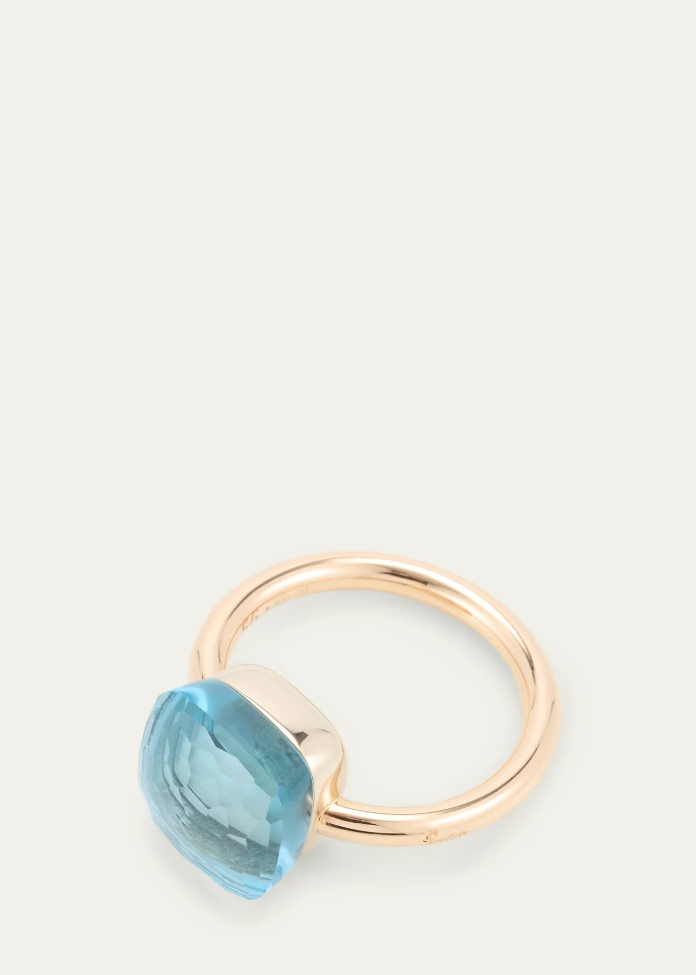 PomellatoNudo Solitaire Ring with Sky Blue Topaz