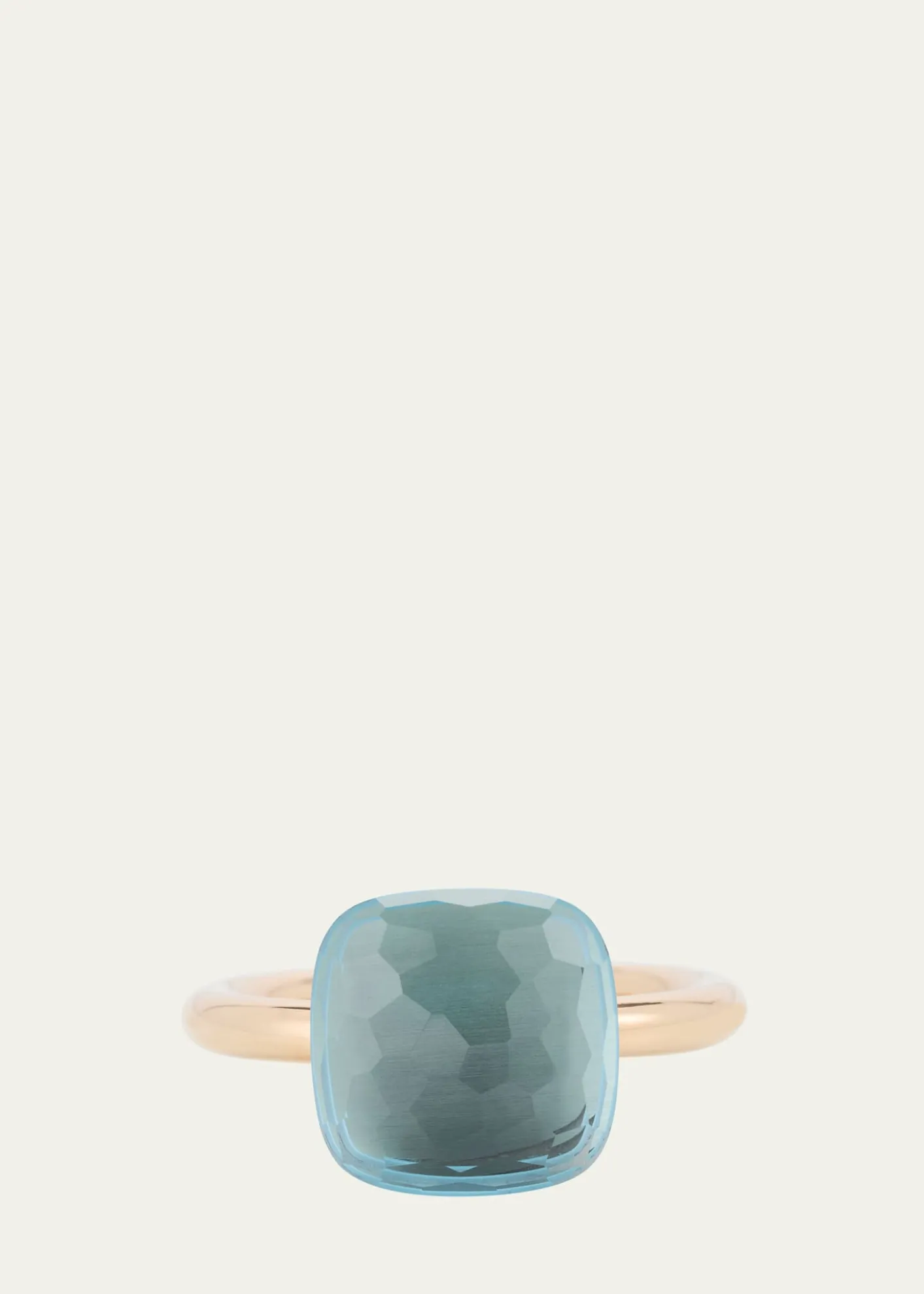 PomellatoNudo Solitaire Ring with Sky Blue Topaz