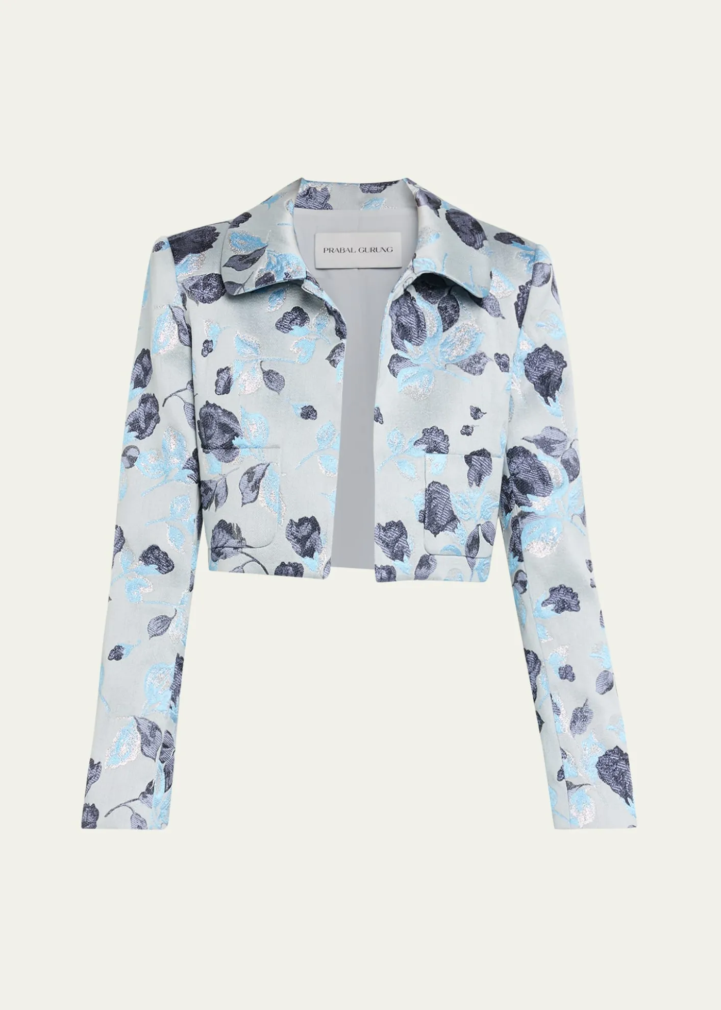 Prabal GurungMetallic Floral Jacquard Bolero Jacket