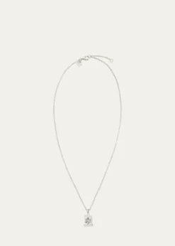 Procaccia Jewelry18K Gold Hebrew BET Gray Spinel Initial Necklace, 18"L