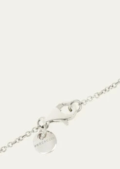 Procaccia Jewelry18K Gold Hebrew DALET Yellow Sapphire Initial Necklace, 18"L
