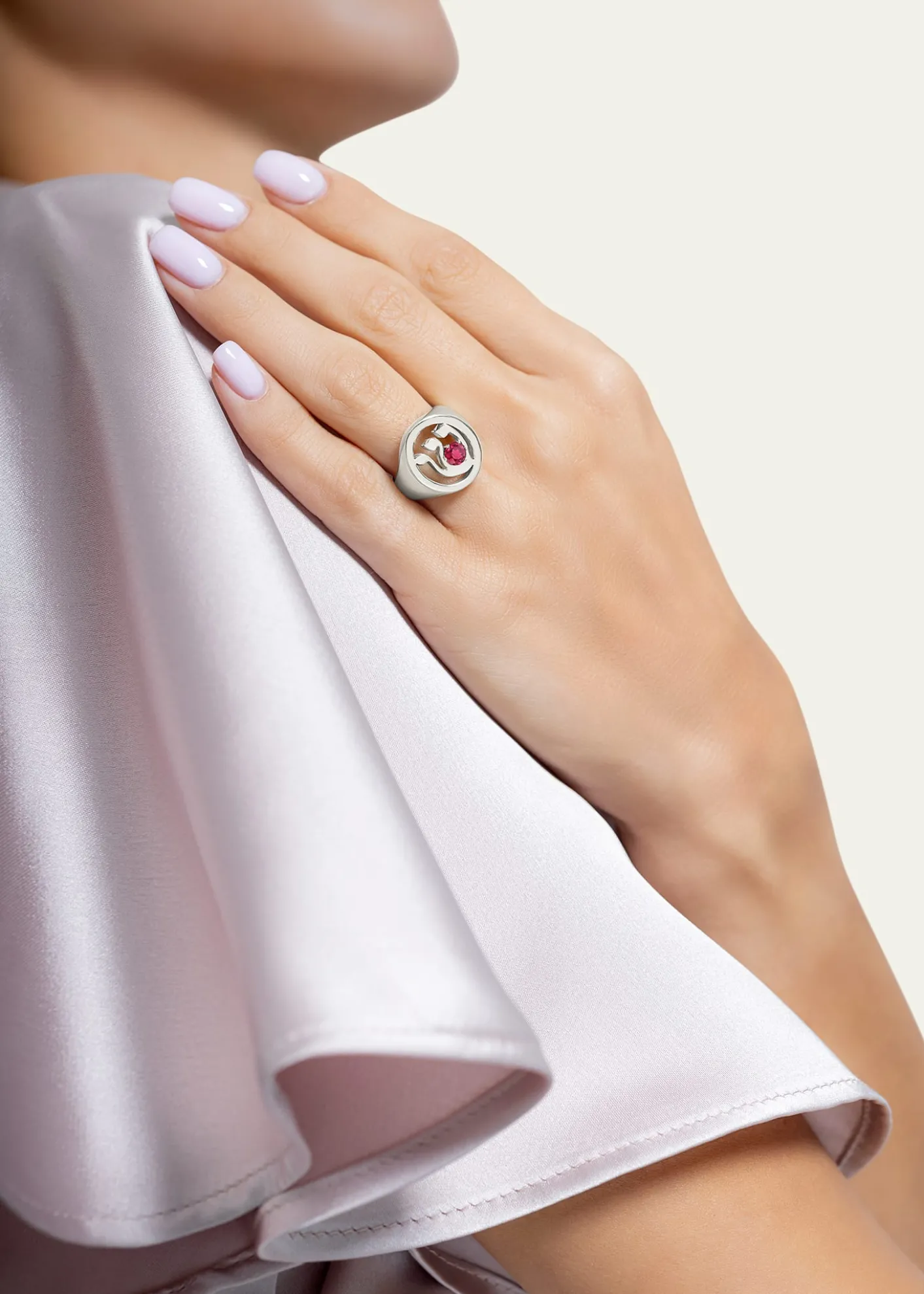 Procaccia Jewelry18K Gold Hebrew SHIN Initial Signet Ring