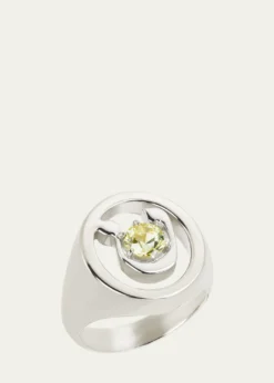 Procaccia Jewelry18K Gold Hebrew TET Initial Signet Ring