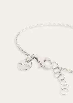 Procaccia Jewelry18K White Gold Diamond Pave Chai Bracelet