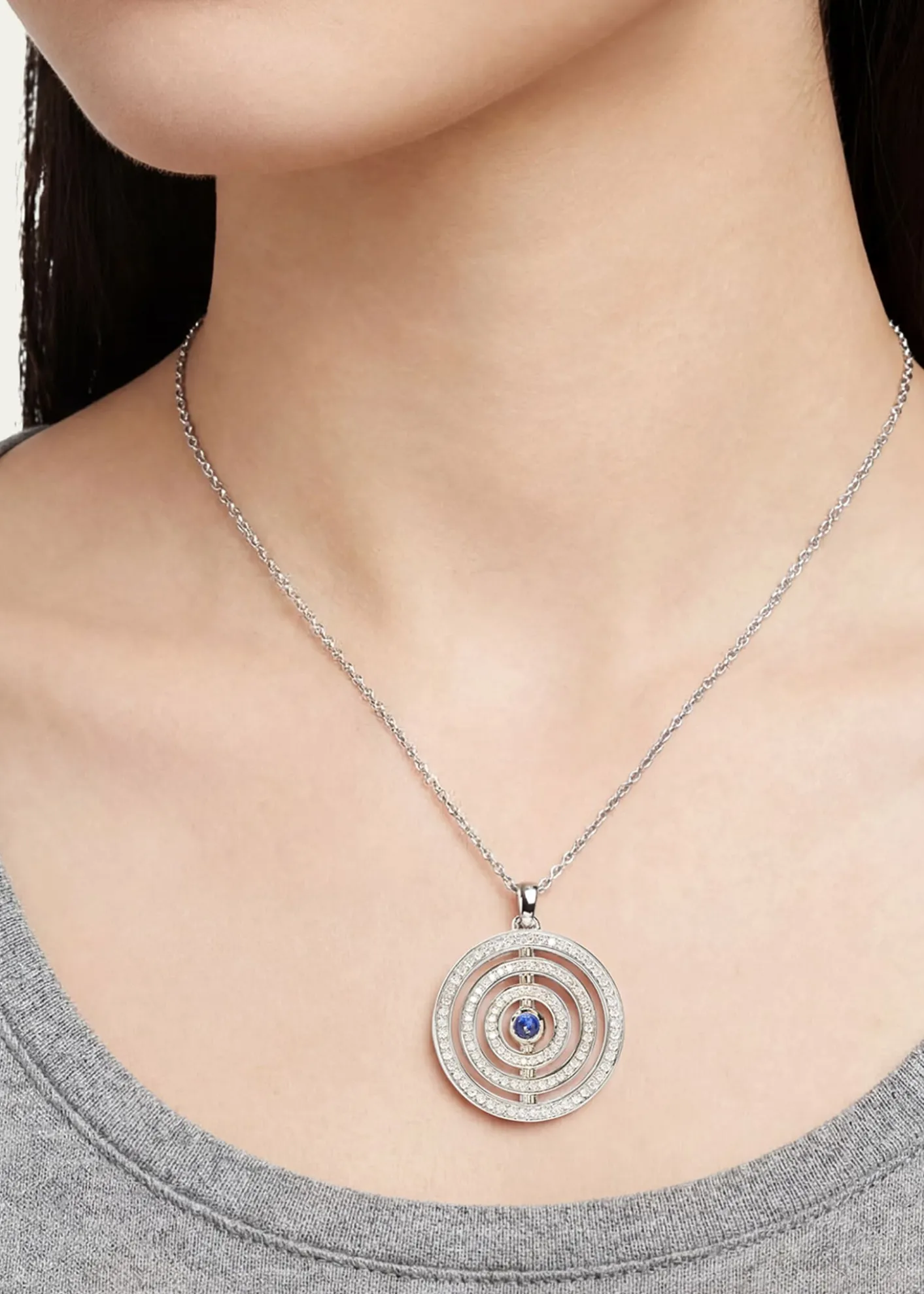 Procaccia Jewelry18K White Gold The Good Eye Pendant Necklace