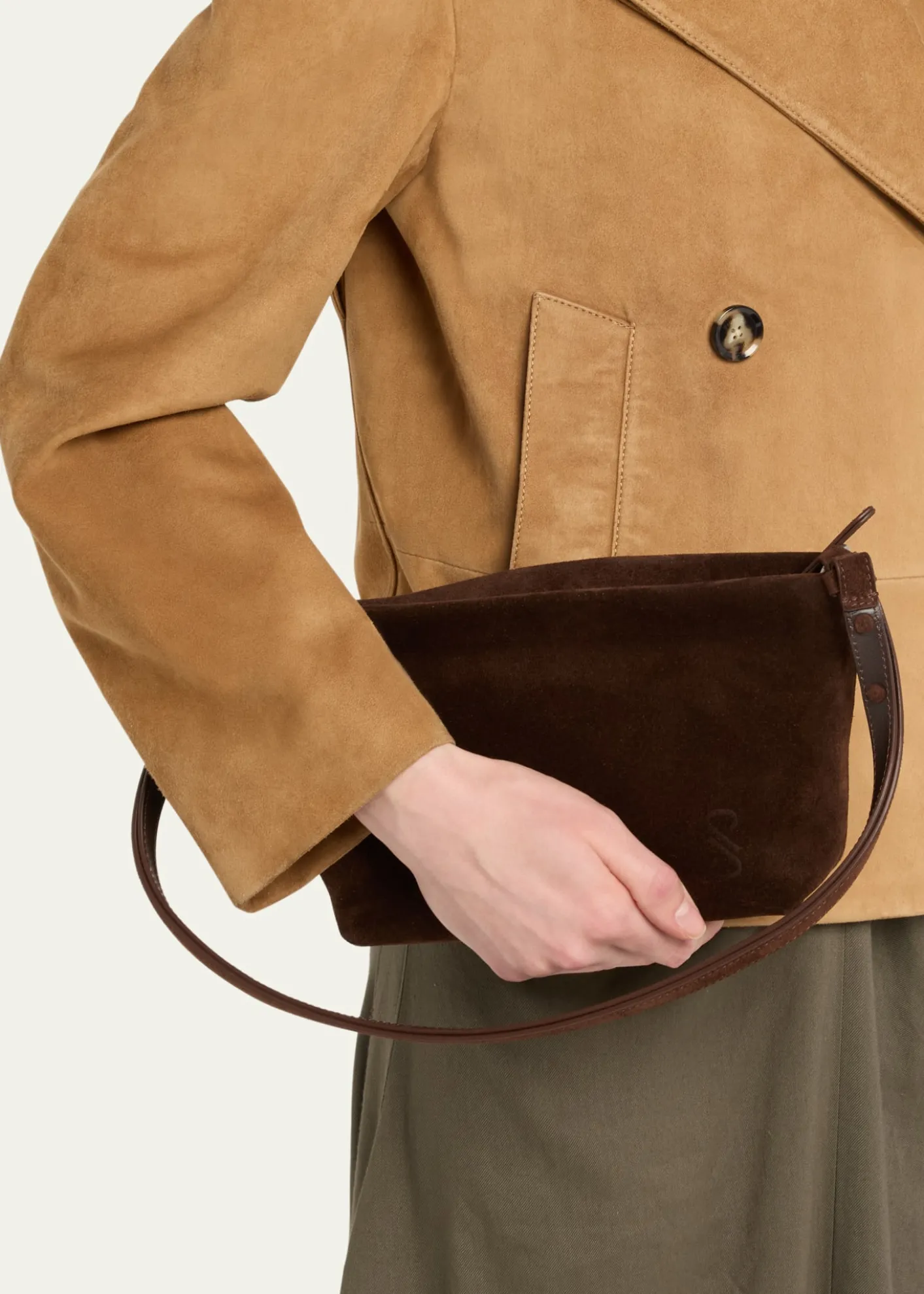 Proenza SchoulerBond Zip Suede Shoulder Bag