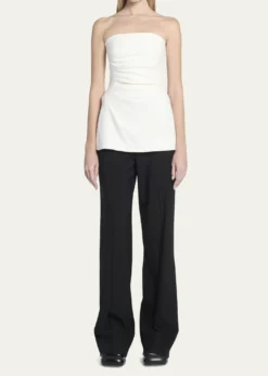 Proenza SchoulerGathered Crepe Strapless Top