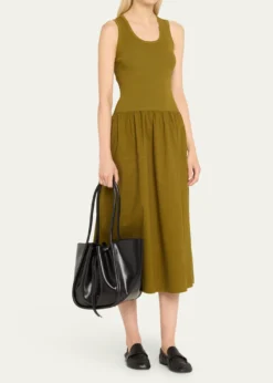Proenza SchoulerLarge Ruched Calf Leather Tote Bag