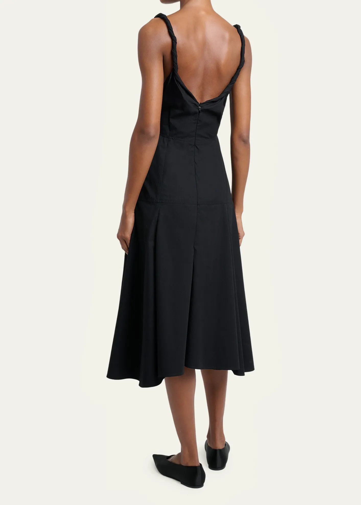 Proenza SchoulerLeo Sleeveless Flared Cotton Midi Dress
