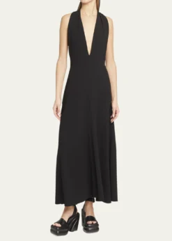 Proenza SchoulerMatte Viscose Crepe Twist-Back Maxi Dress