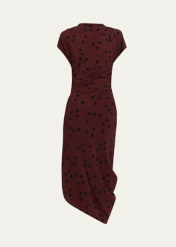 Proenza SchoulerRen Polka Dot Ruched Dress