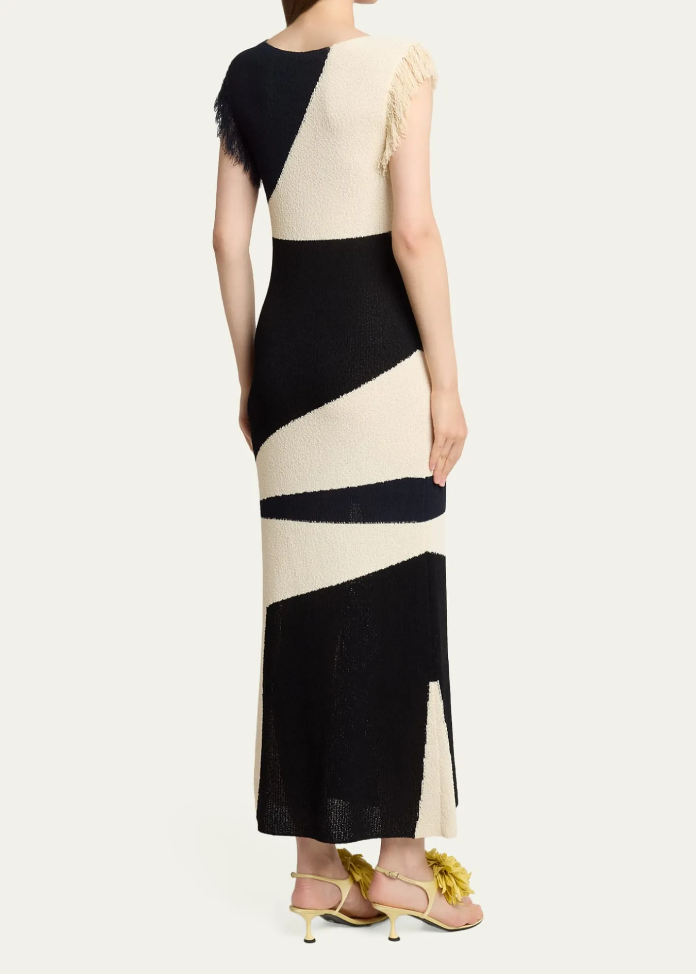 Proenza SchoulerSaskia Intarsia Knit Fringe Trim Dress