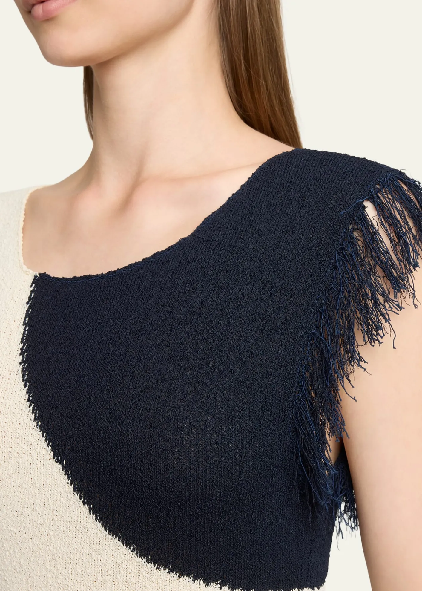 Proenza SchoulerSaskia Intarsia Knit Fringe Trim Dress