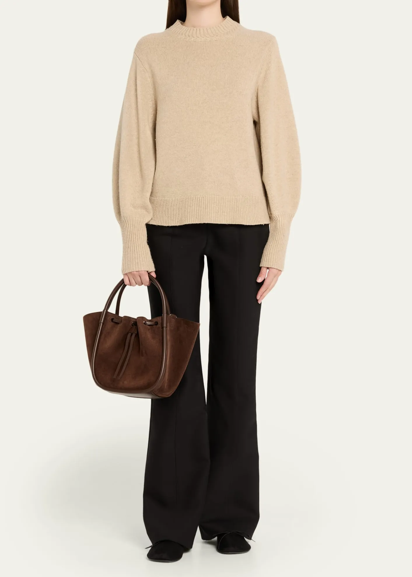 Proenza SchoulerSmall Ruched Suede Tote Bag