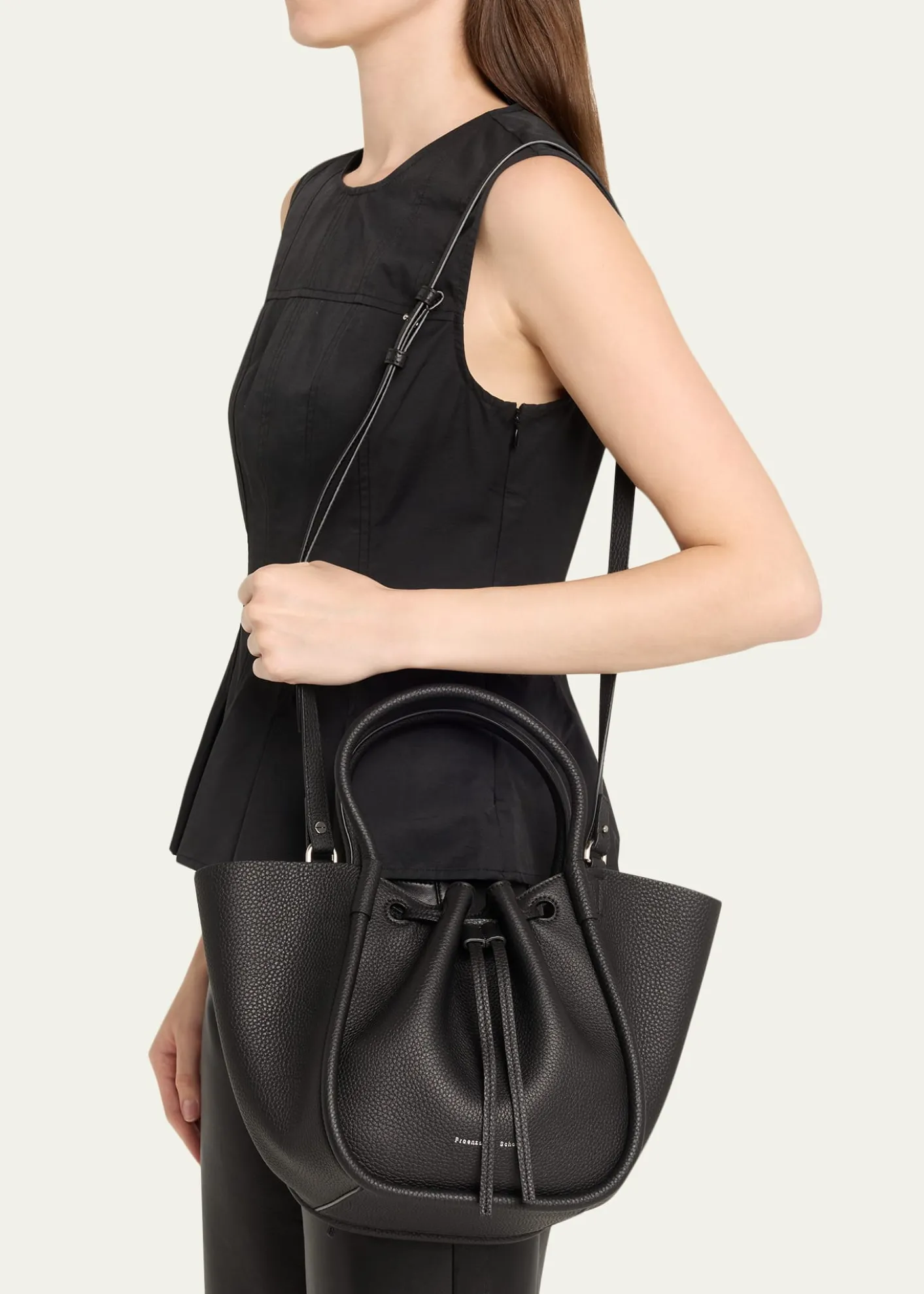 Proenza SchoulerSmall Ruched Leather Tote Bag