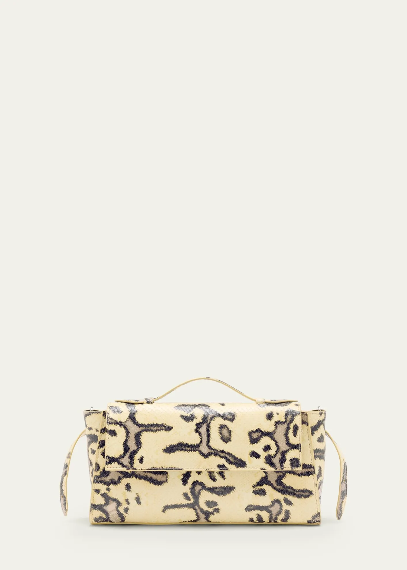 Proenza SchoulerTate Python-Print Leather Clutch Bag
