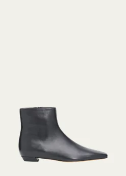 Proenza SchoulerTrap Flat Leather Ankle Boots