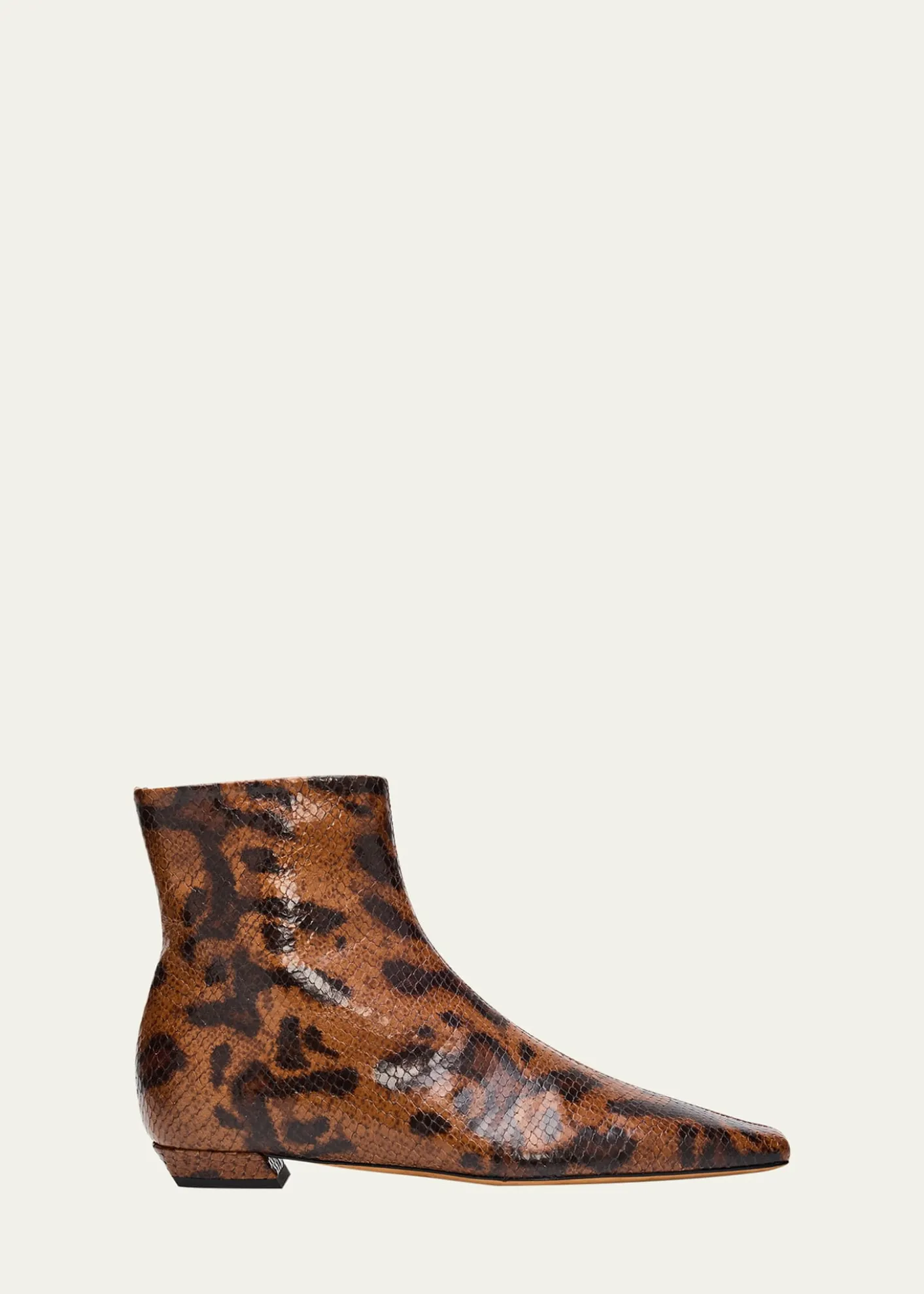 Proenza SchoulerTrap Snake-Embossed Leather Ankle Boots