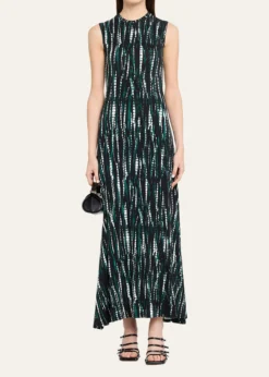 Proenza Schouler White LabelJordyn Sleeveless Abstract-Print Jersey Maxi Dress