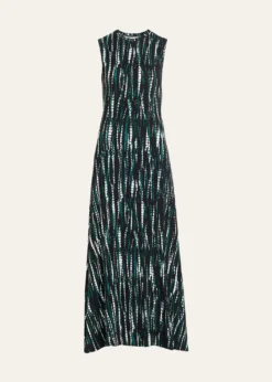 Proenza Schouler White LabelJordyn Sleeveless Abstract-Print Jersey Maxi Dress