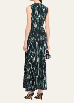 Proenza Schouler White LabelJordyn Sleeveless Abstract-Print Jersey Maxi Dress