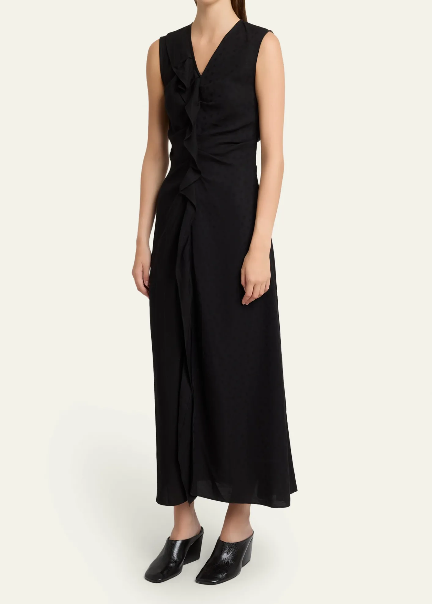 Proenza Schouler White LabelJaya Sleeveless Ruffle Midi Dress