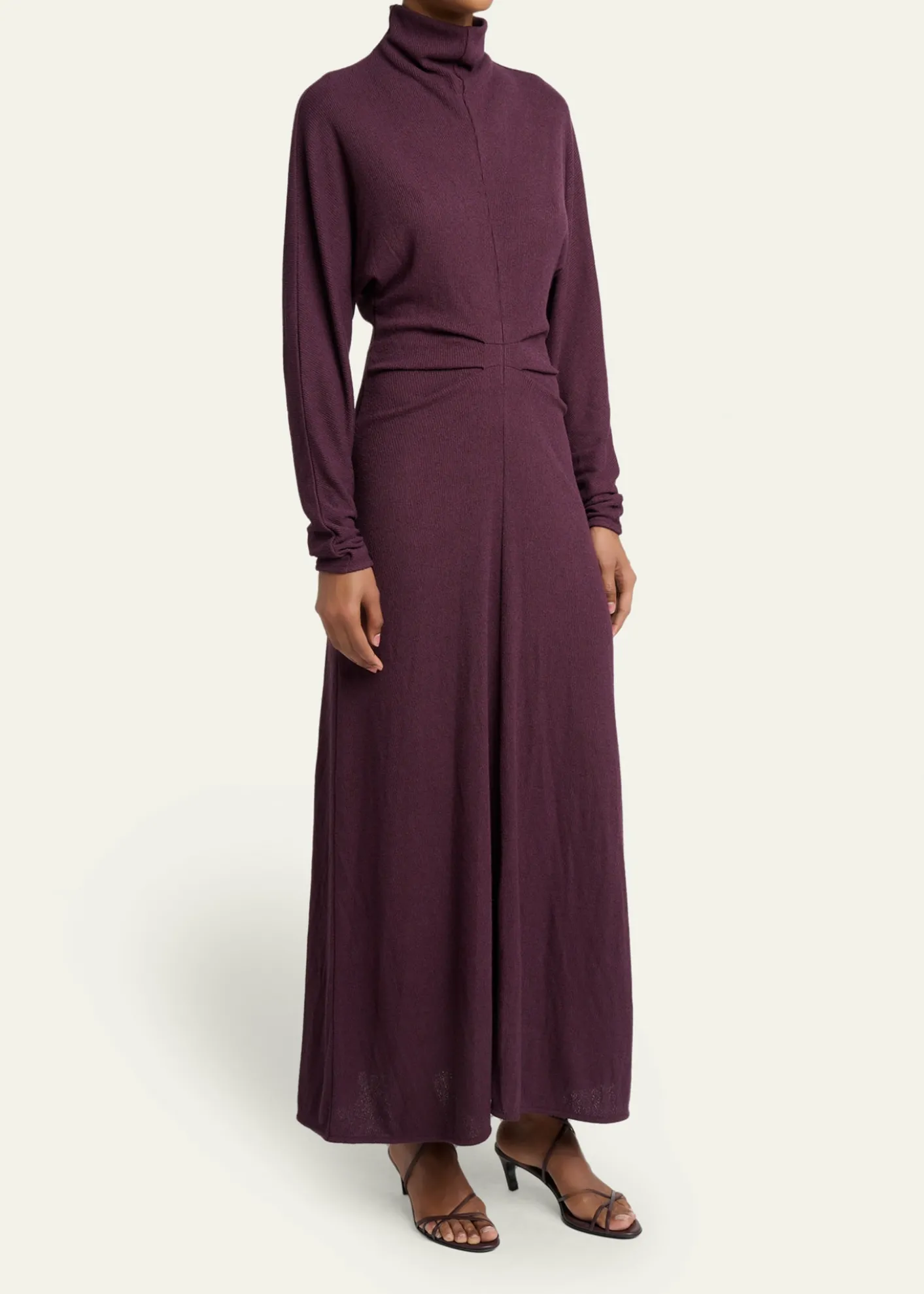 Proenza Schouler White LabelSoren Pleated Rib-Crepe Mock-Neck Dress