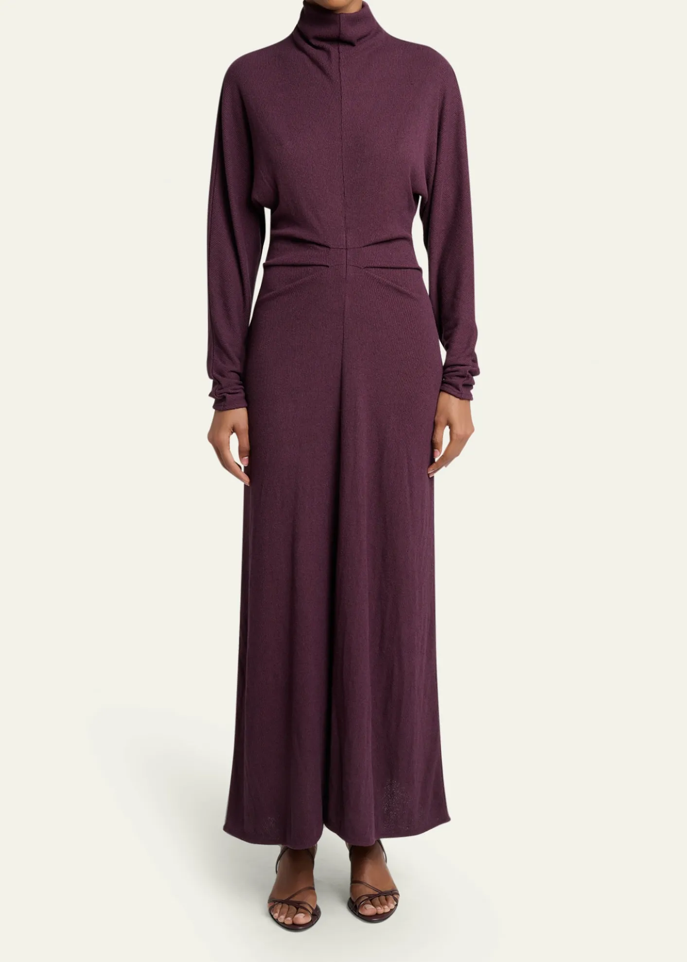 Proenza Schouler White LabelSoren Pleated Rib-Crepe Mock-Neck Dress