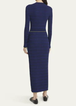 Proenza Schouler White LabelIvanna Long-Sleeve Micro Check Dress