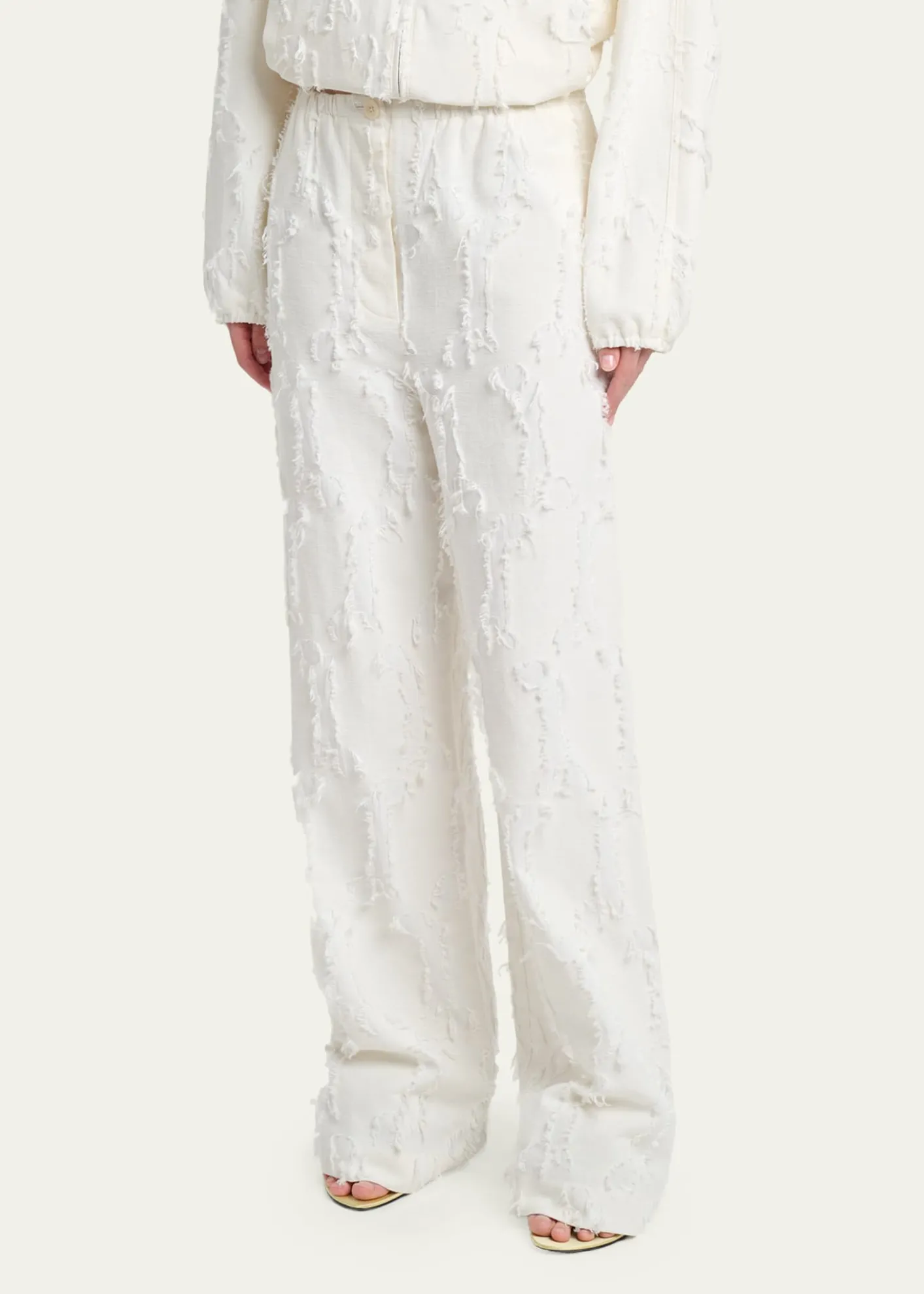 Proenza Schouler White LabelShilo Wide-Leg Pants In Jacquard Cotton