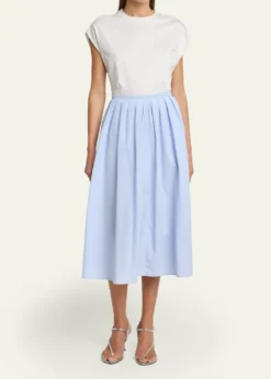 Proenza Schouler White LabelAustin A-Line Technical Cotton Skirt