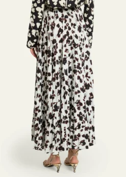 Proenza Schouler White LabelRuna Pleated Floral Skirt