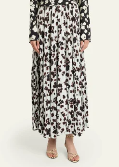 Proenza Schouler White LabelRuna Pleated Floral Skirt