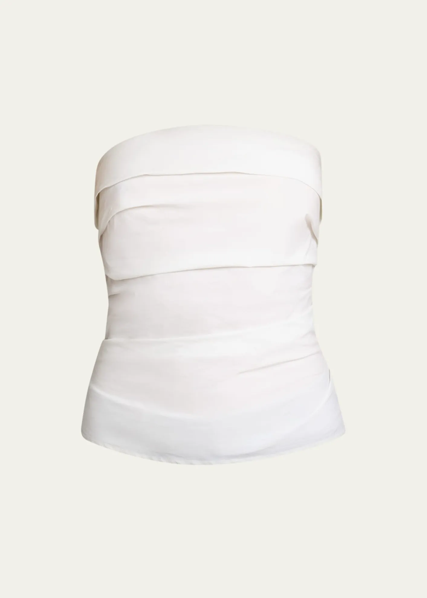 Proenza Schouler White LabelMaisy Strapless Ruched Top in Poplin