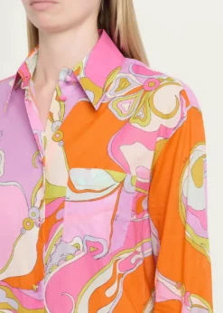 PucciOrchidee Cotton Muslin Button-Down Shirt