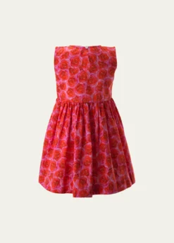 Rachel RileyGirl's Classic Rose-Print Sleeveless Dress, Size 2-10