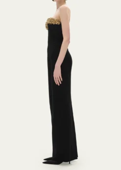 Rachel GilbertLucca Sequin Sculpture Strapless Column Gown