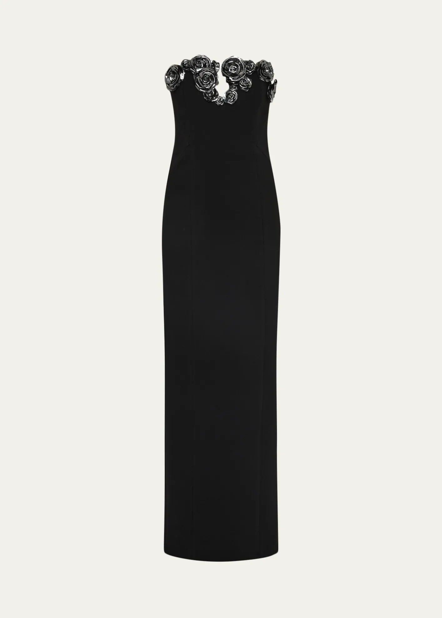 Rachel GilbertMirage Floral-Embellished Strapless Column Gown