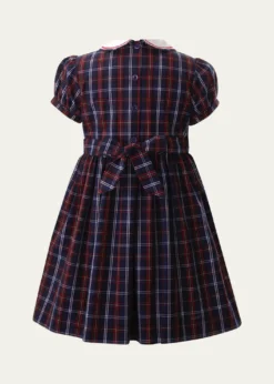 Rachel RileyGirl's Check-Print Smocked Dress, Size 2-10